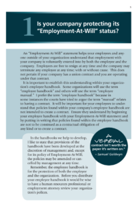 Employment status at will