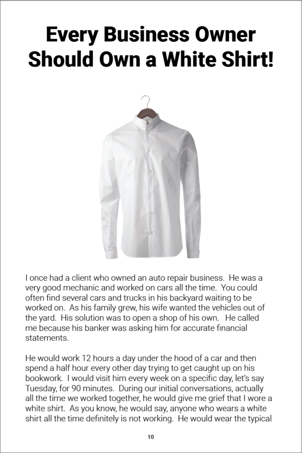 Lessons in Business White Shirt