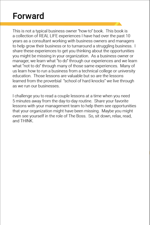 Lessons in Business Forward